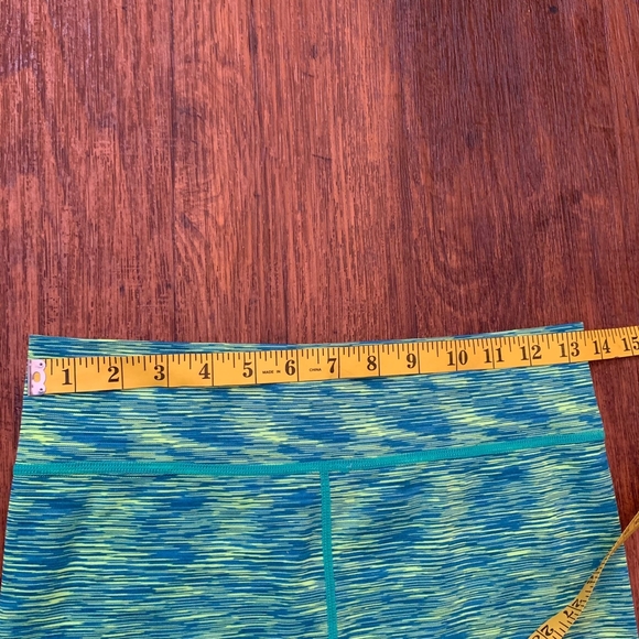 Amazing Sports Leggings Women Size L/XL Green Blue Yoga Running - Picture 5 of 6